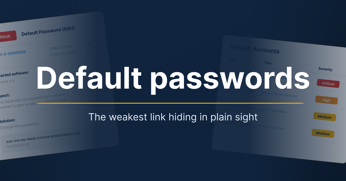 Default passwords: the risk hiding on the devices you forgot