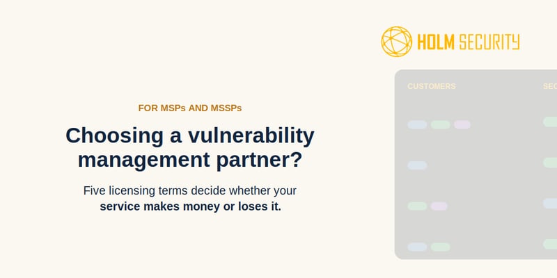 MSP vulnerability scanner: how licensing decides your margin