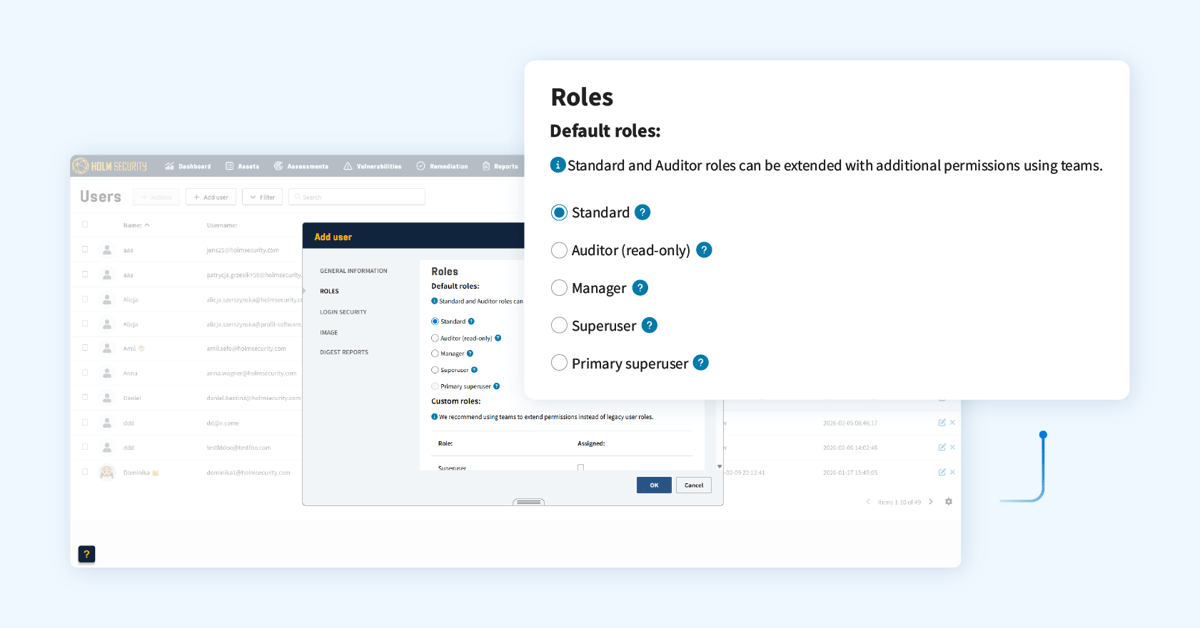 New user roles