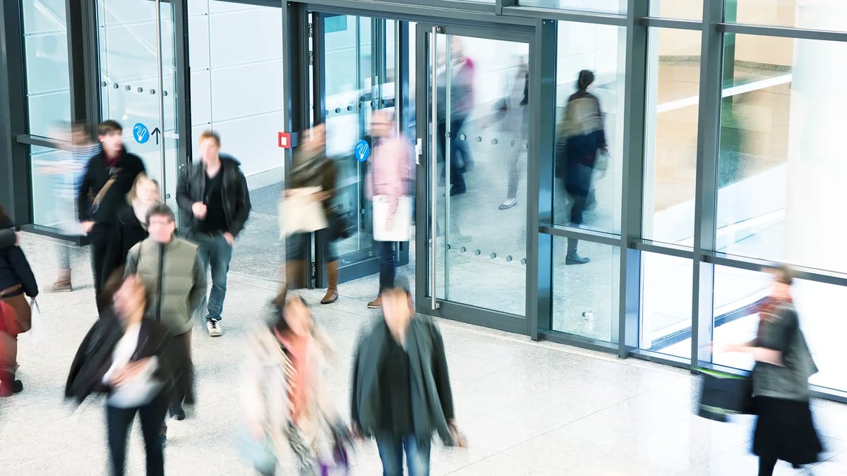 people silhouettes in motion blur