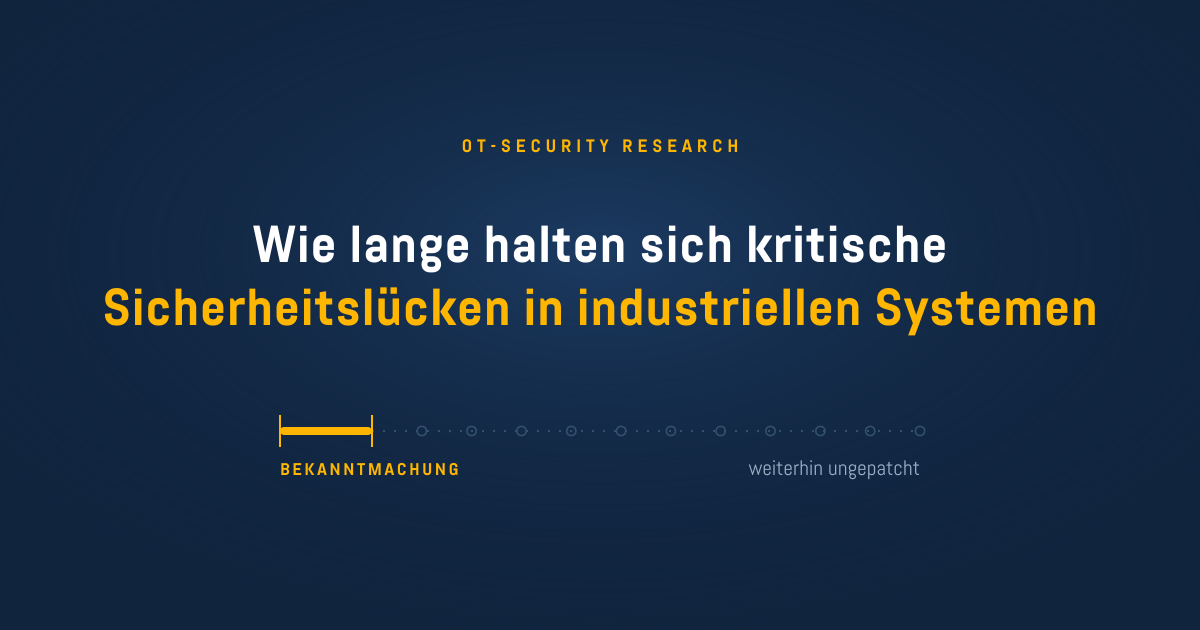 Mehr als drei Jahre - So lange halten sich kritische Sicherheitslücken in industriellen Systemen