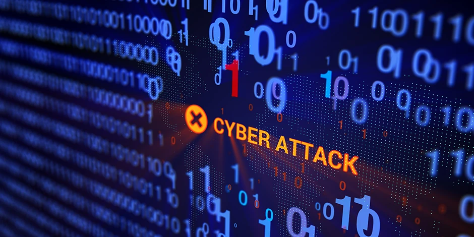 Abstract background concept of cyber attack